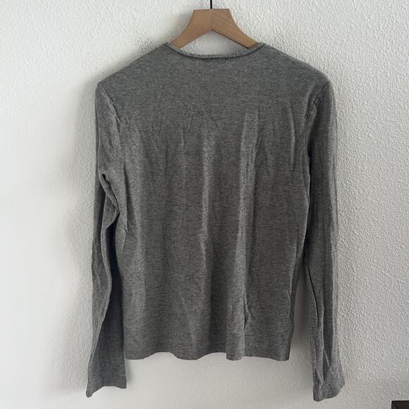 Standard James Perse Gray Wool Blend Long Sleeve Shirt Top 3 / Medium - Picture 2 of 6
